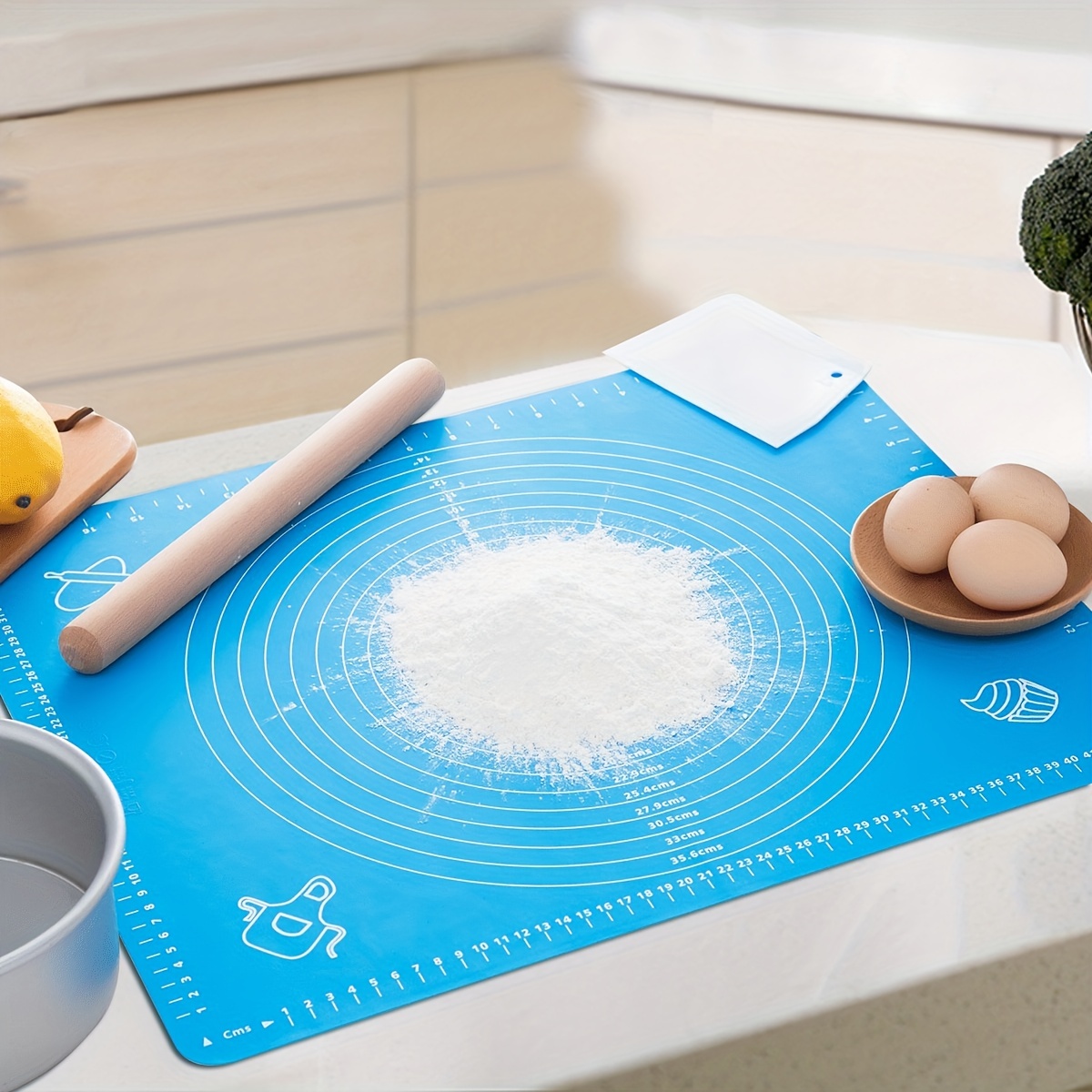 Silicone Pastry Mat, Non-slip, Non-stick Counter Mat For Bread, Candy,  Cookie Making, Kitchen Gadget & Home Kitchen Item - Temu