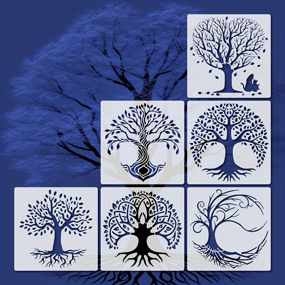 Jointed Tree Stencil - A Colorful Life Designs