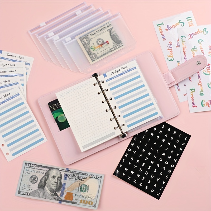  Budget Binder A7 Budget Binder Set Mini Money Organizer for  Cash Stuffing Envelope System Planner Binders with Pockets-K Set-A7 :  Office Products