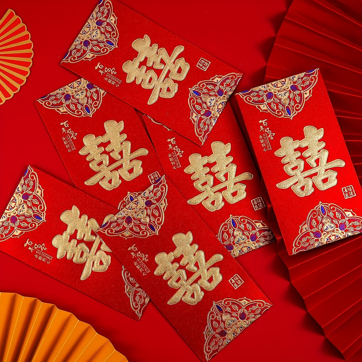 LUCKY MONEY Red Gold Envelope Chinese Lunar New Year Gift Currency - Pack  of 25