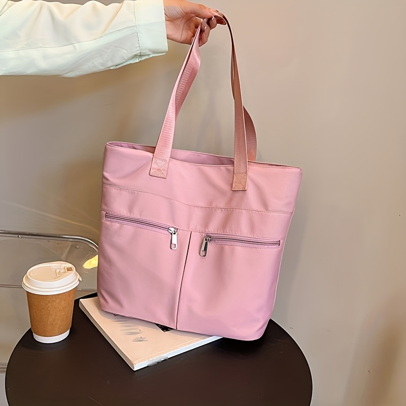 Pink Shoulder Tote Bag, Bag Woman Canvas Pink