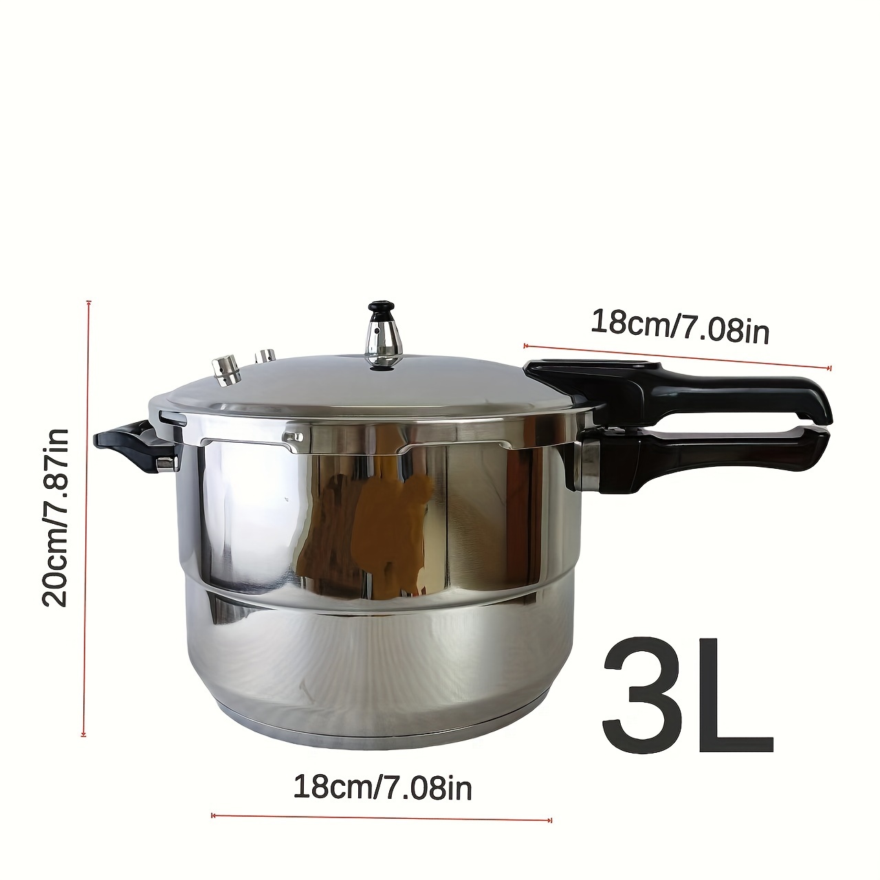 304 thickened stainless steel pressure cooker 18cm household