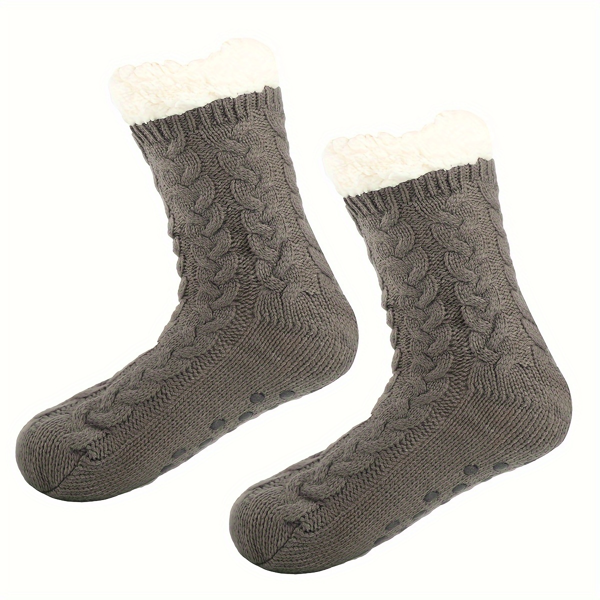 Unisex Warm Knitted Floor Socks Winter House Socks Non Slip Knitted