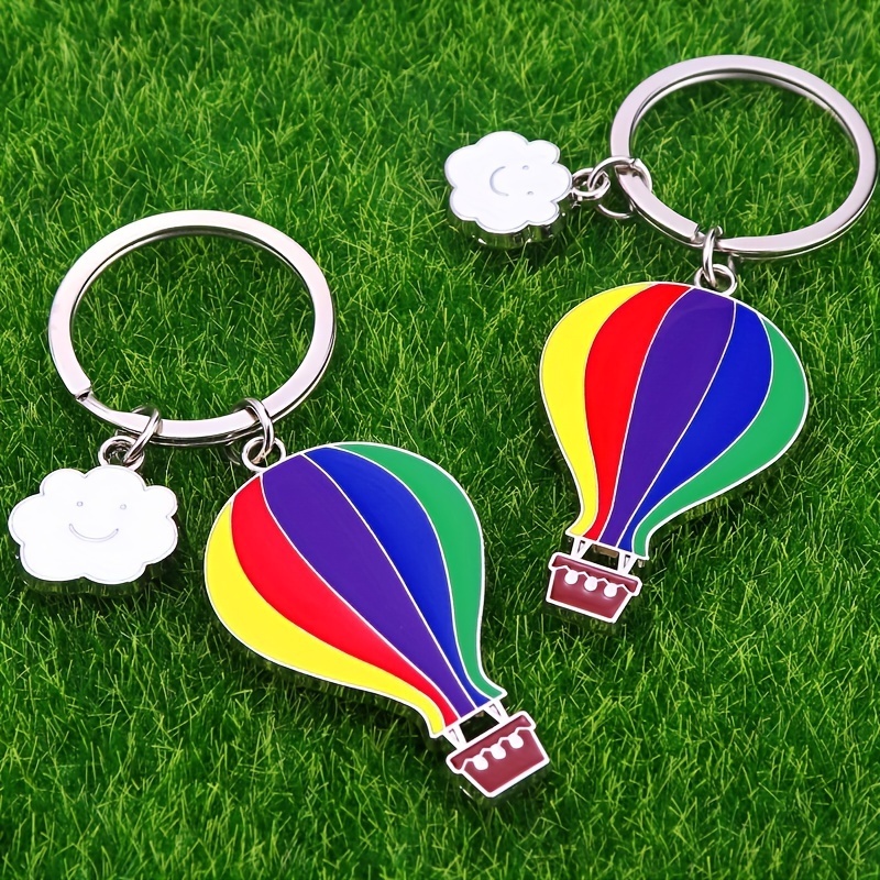 

1pc Hot Air Balloon Key Chain Outdoor Travel Commemorative Small Gift Colorful Light Balloon