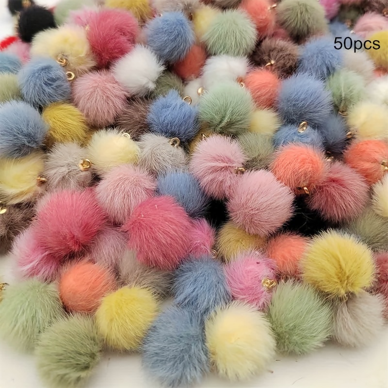 10pcs DIY Faux Fur PomPom Fluffy Soft Plush Pom Poms Ball 15mm