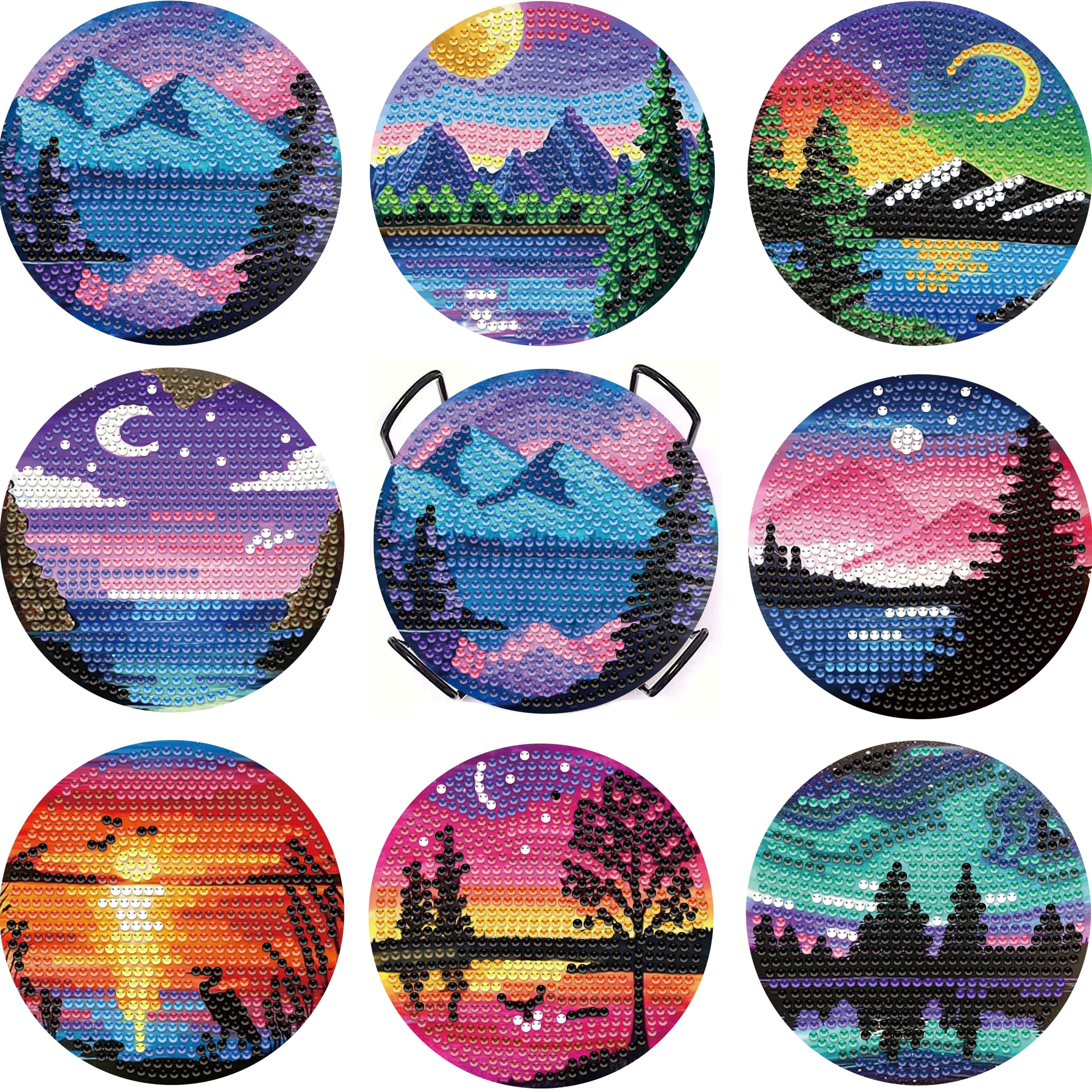 Temlum 6 Pcs Diamond Painting Coasters with Holder, Abstract Landscape  Diamond Art Coasters Diamond Small Painting Kits for Beginners, Adults,  Kids Art Craft Supplies - Yahoo Shopping
