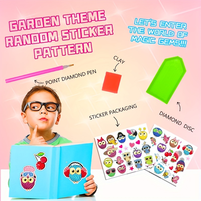 Artificial Diamond Painting Kits For Kids Owl Mosaic Sticker - Temu