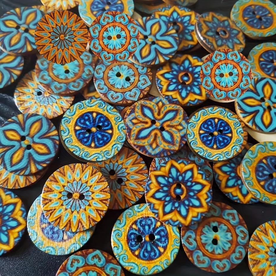 

50pcs Color Random Boho Style Buckle Coat Button For Diy Crafts Clothing Sewing Accessories