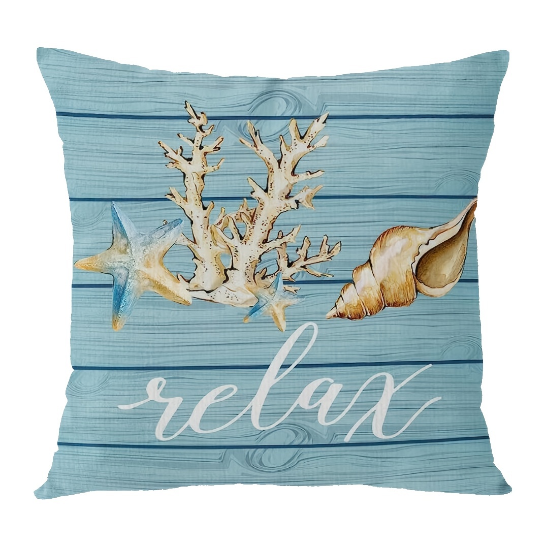 Super Soft Nautical Coastal Throw Pillow Covers Ocean Themed - Temu