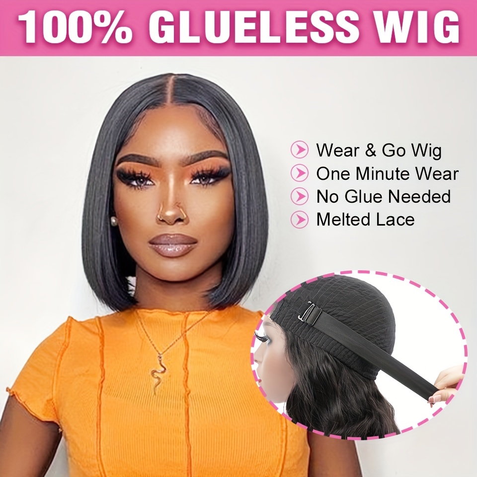 Domiso Glueless Deep Wave Lace Front Wig, 100% Brazilian Human Hair, Medium  Size, Removable Elastic Band, No Shedding, No Tangle, No Glue, No Gel, Easy  Wear, Comfortable, Fast Delivery - Yahoo Shopping