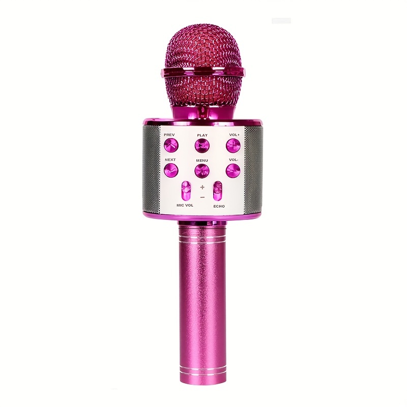 Micrófono de canto para niños, micrófono de karaoke inalámbrico para  adultos, máquina de karaoke portátil de mano, juguete para niños y niñas,  regalo de fiesta de cumpleaños (oro rosa) Halloween/día de Acción
