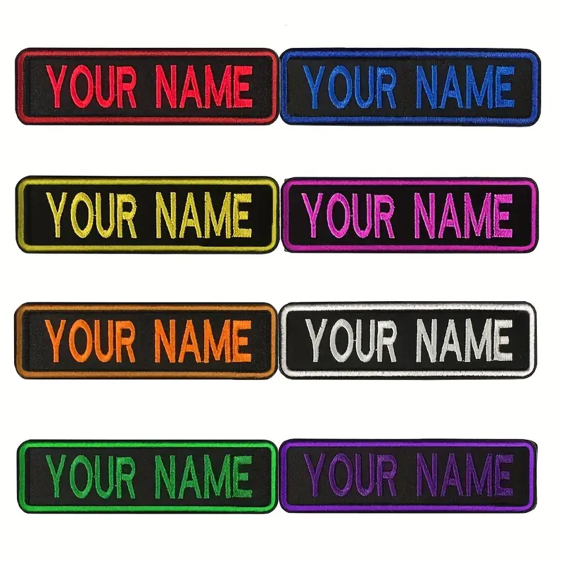 Custom Iron On Embroidered Name Patch Personalized Name Tag - Temu