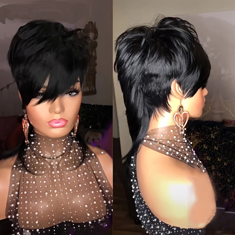 Glueless Wear And Go Wig Pixie Cut Human Hair Wigs For Women - Temu