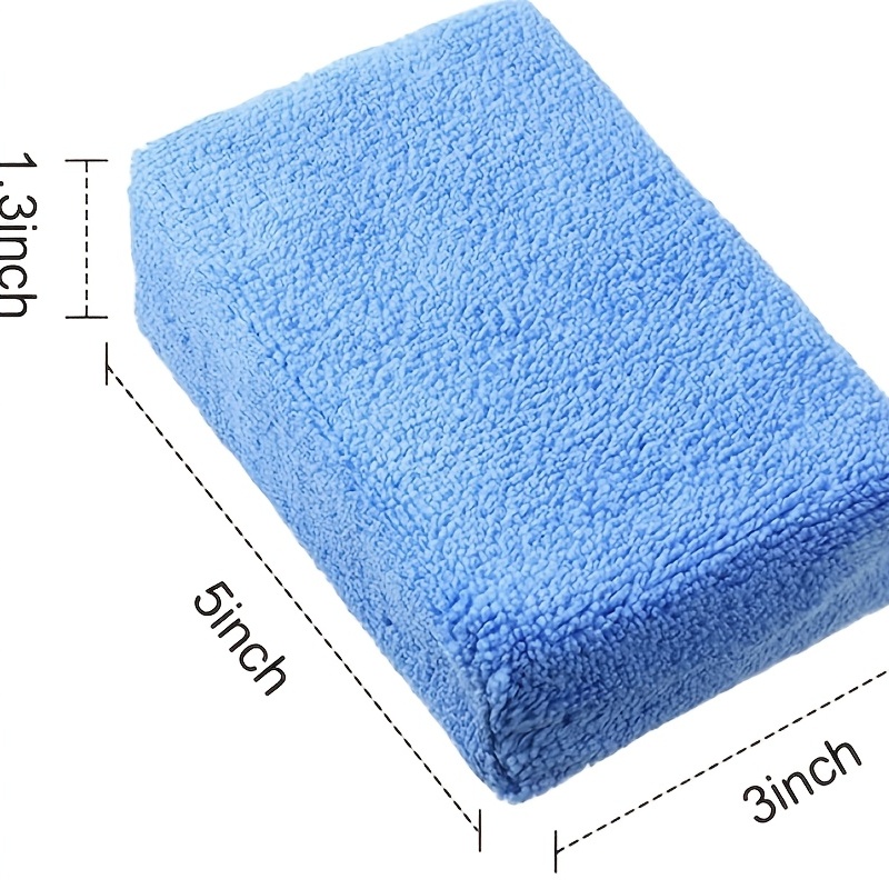 Microfiber Rectangle Sponge Detailing Pads Microfiber Wax - Temu