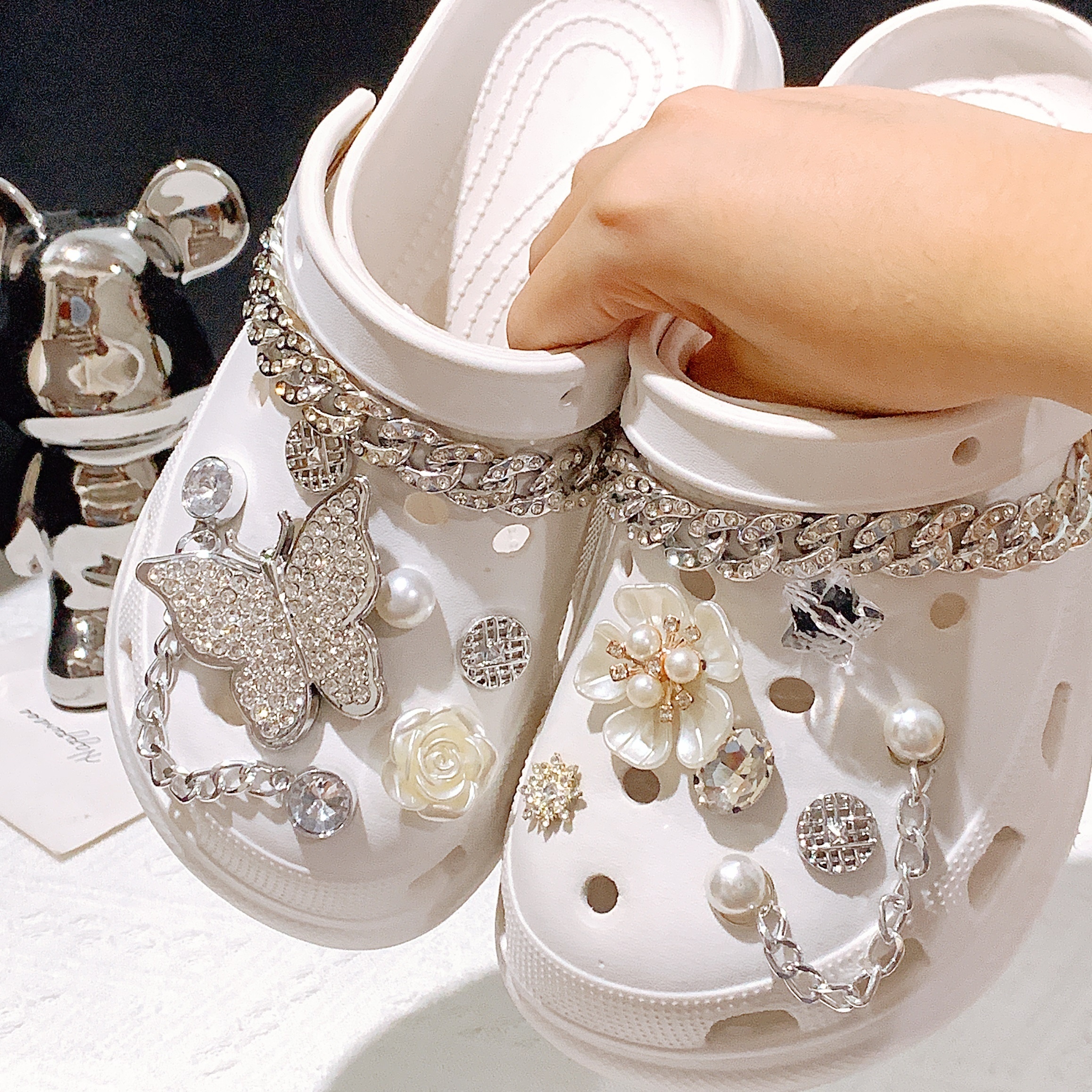 Crystal Croc Charms Shoe Decoration Charms For Clogs Slippers Sandals  Decorations Small Squirrel Accessories For Croc Charms Shoe - Temu