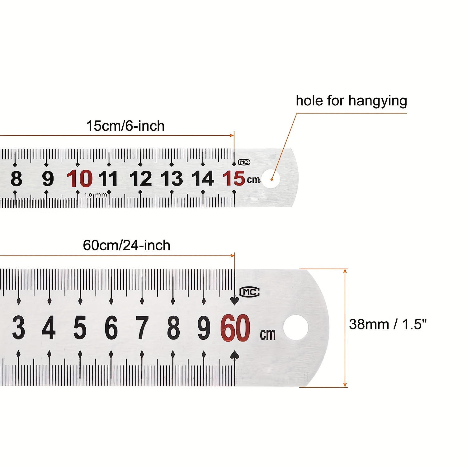 ruler inches to scale