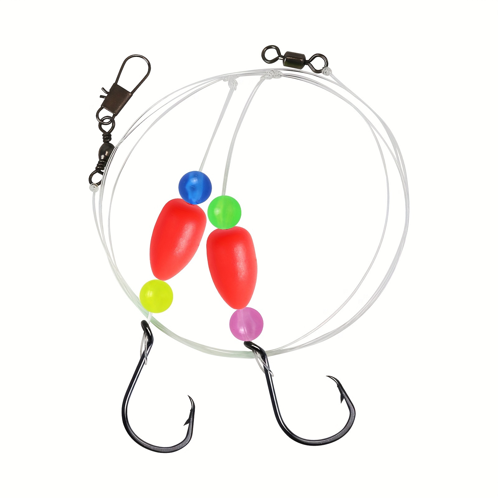 3 Pack '1/0' Pompano Rig Beach/pier/surf Fishing Rigs 1/0 Circle Hook 30  Mono Hand-tied With T-knot Choose Between 6 Colors -  Norway