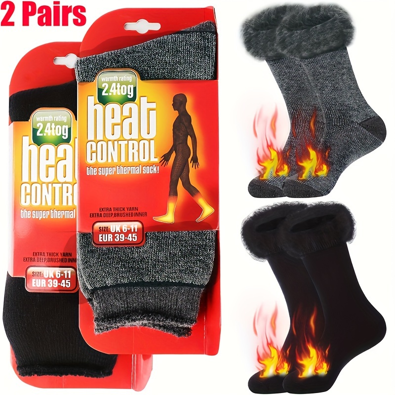 2 – 3 pares de calcetines térmicos para hombre, con aislamiento térmico,  para clima extremo, clima frío extremo, 10 – 13