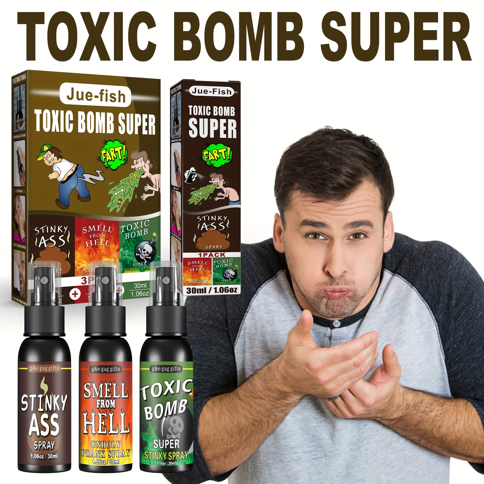 Fart Spray - 'insanely Strong' Extra Potent Stink - Cool Poop Smelling Prank  Stuff - Smells Like Super 'bad' Gas - Perfect Gag Gifts, Today's Best  Daily Deals