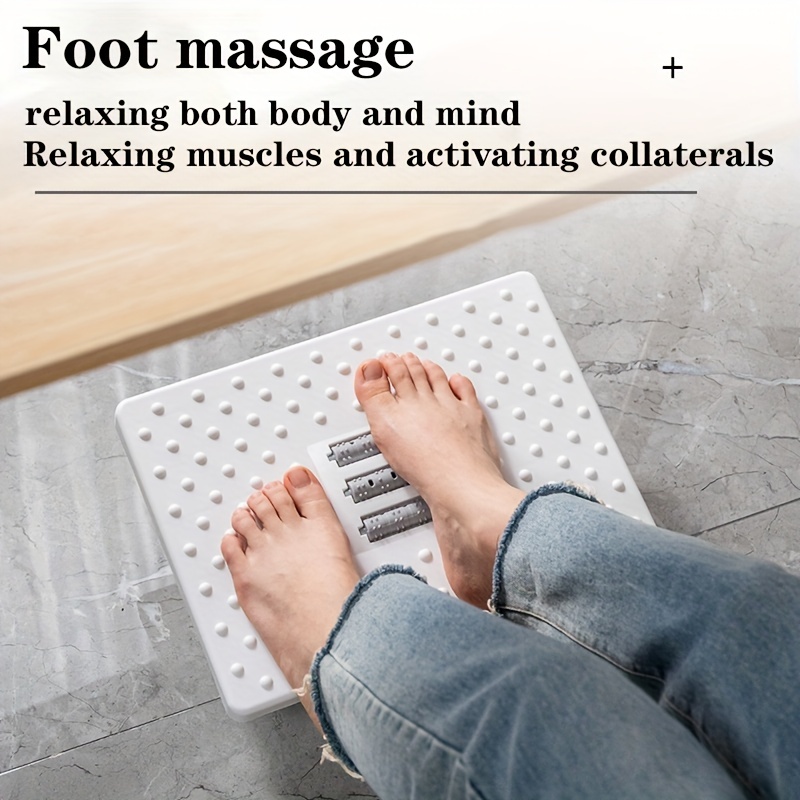 Under Desk Footstool Adjustable Ergonomic Footrest Stool With Rollers Foot  Stepping Platform Comfortable Massage Pad For Gaming