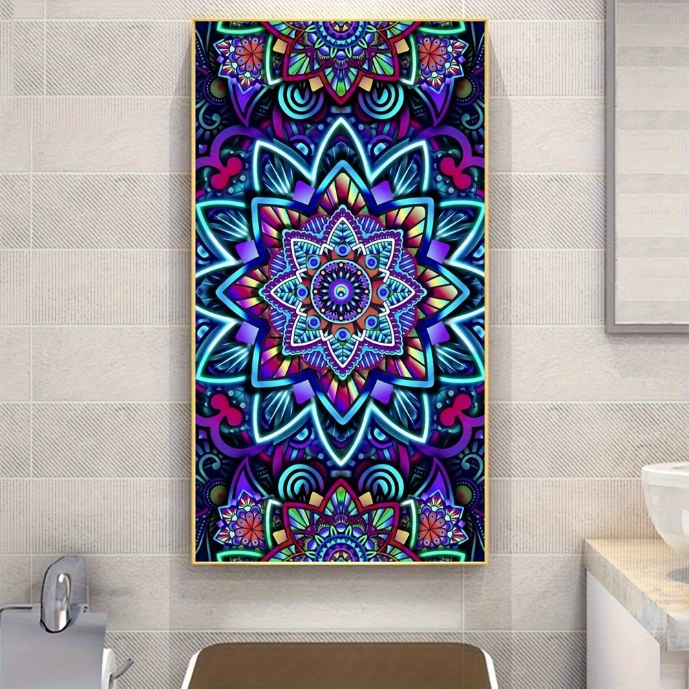 5d Diamond Painting Set Colorful Mandala Pattern Suitable - Temu