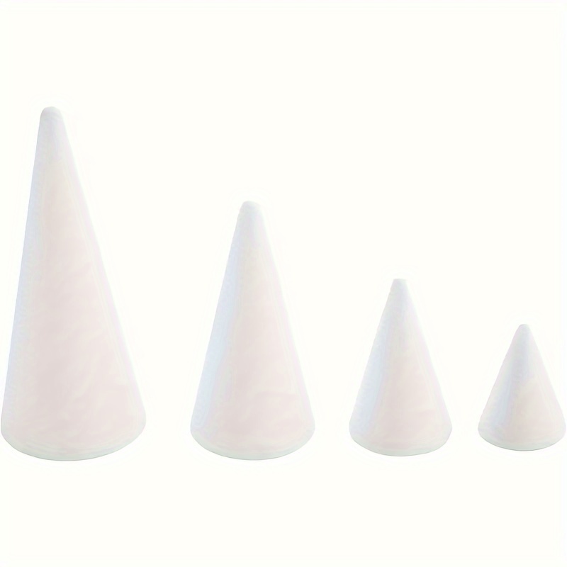 Oversized Mixed Solid Foam Cones White Solid Craft Cones - Temu