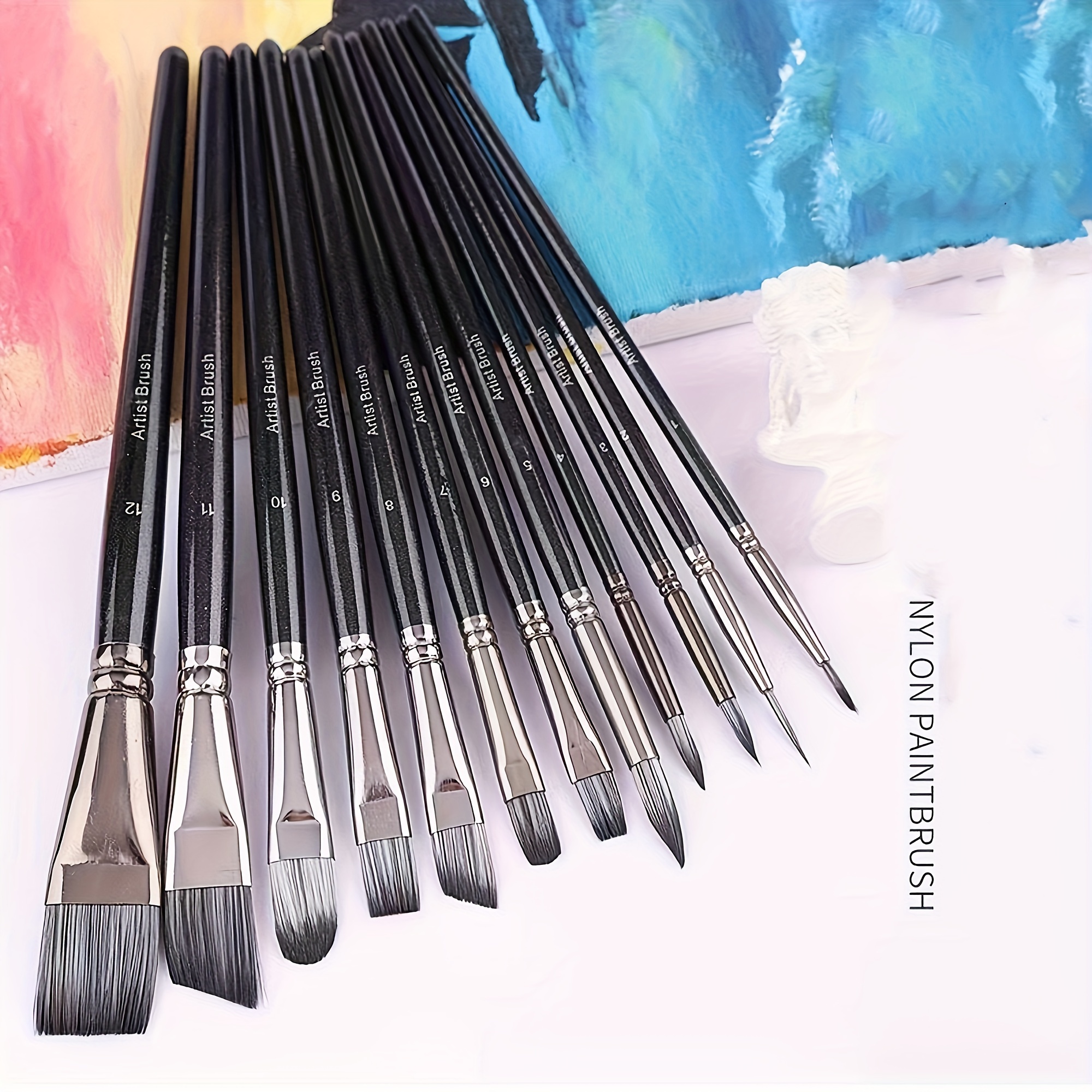 

12pcs Multifunctional Brush Set, Brush Painting, Face Painting, Brush, Acrylic Art Pen Set