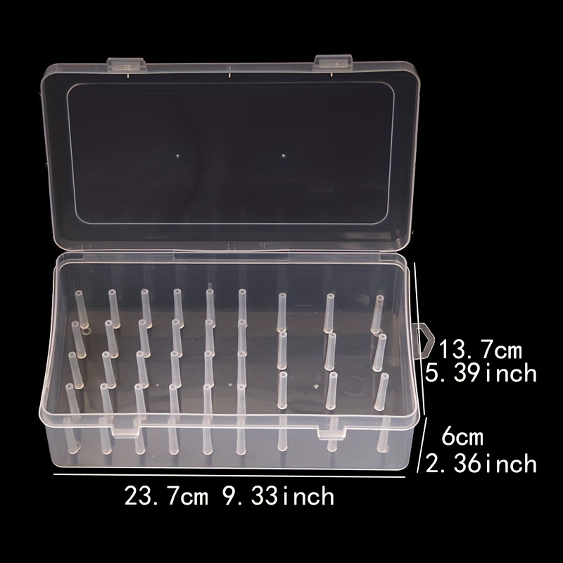 LA TALUS 42 Axis Sewing Threads Box Transparent Needle Wire Storage  Organizer Containers Blue 