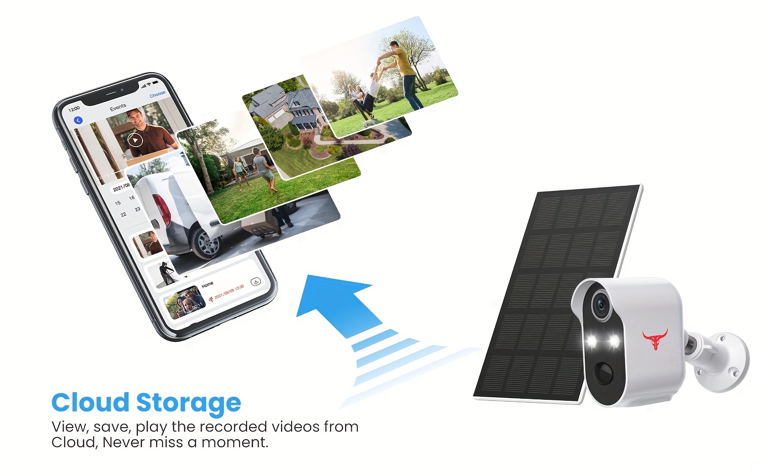 wireless outdoor security camera with solar panel ai human detection and pir motion detection 1080p video 2 way audio color night vision cloud storage 2 4g wifi battery powered home security outdoor ip camera details 4