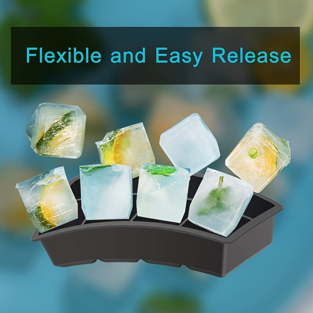 Ice Cube Trays Silicone 2 Inch Clear Ice Cube Tray Make 8 Large