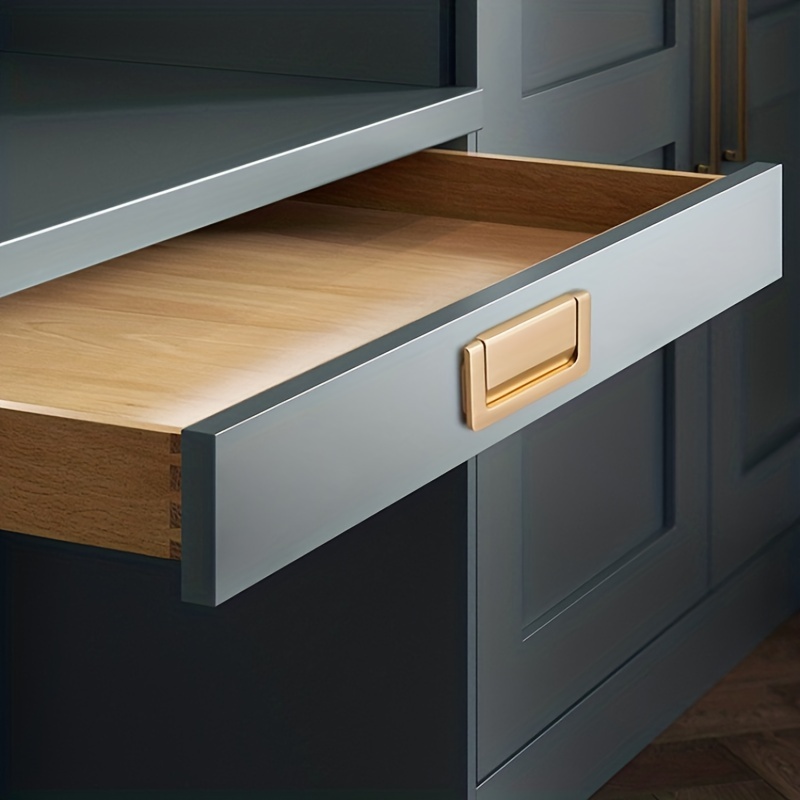 Hidden Furniture Handles Golden Black White Kitchen Cabinet - Temu