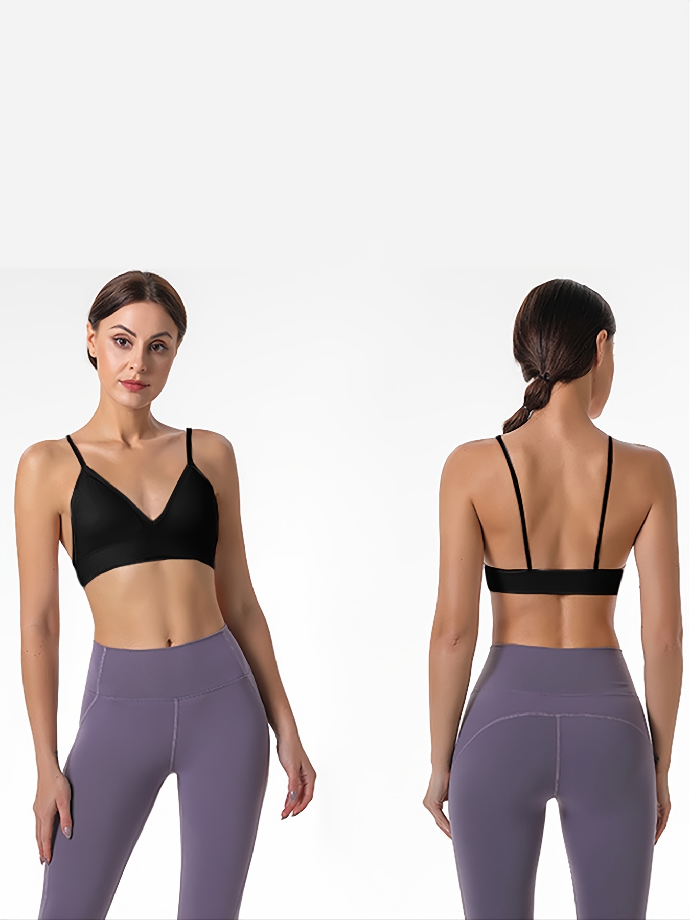 Triangle Cups Sports Bras Removable Padded Push Wireless Bra
