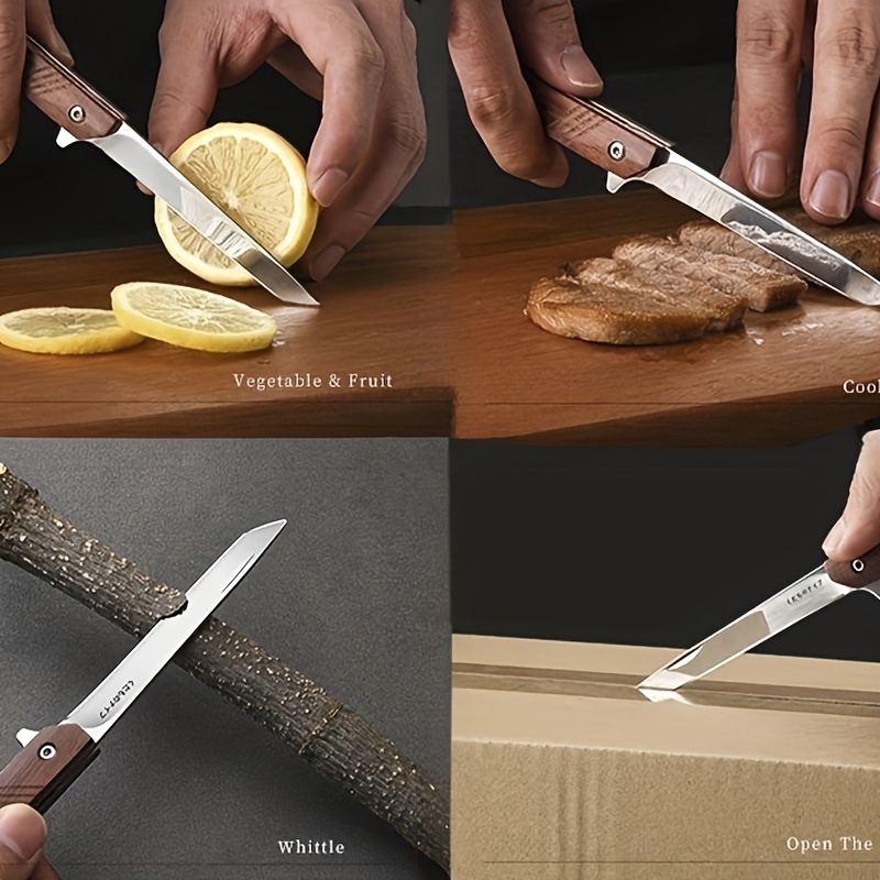 Household Fruit Knife With Knife Cover Portable Small Knife - Temu