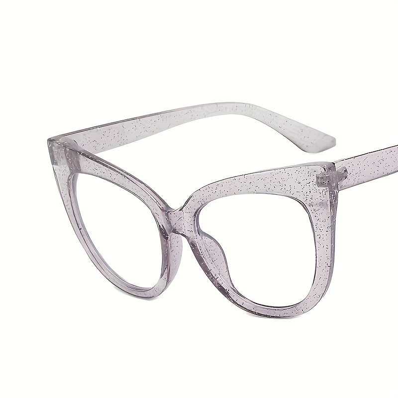 Cat Eye Glasses, Pink Clear Glitter