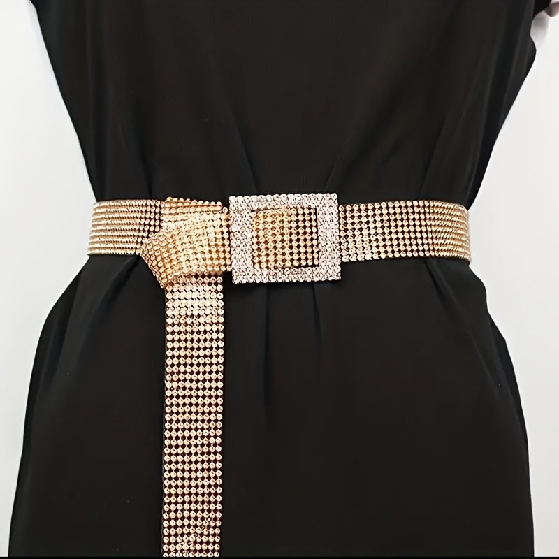 Amazon Gold Belts For Dresses Sparkling Golden Metal Waist