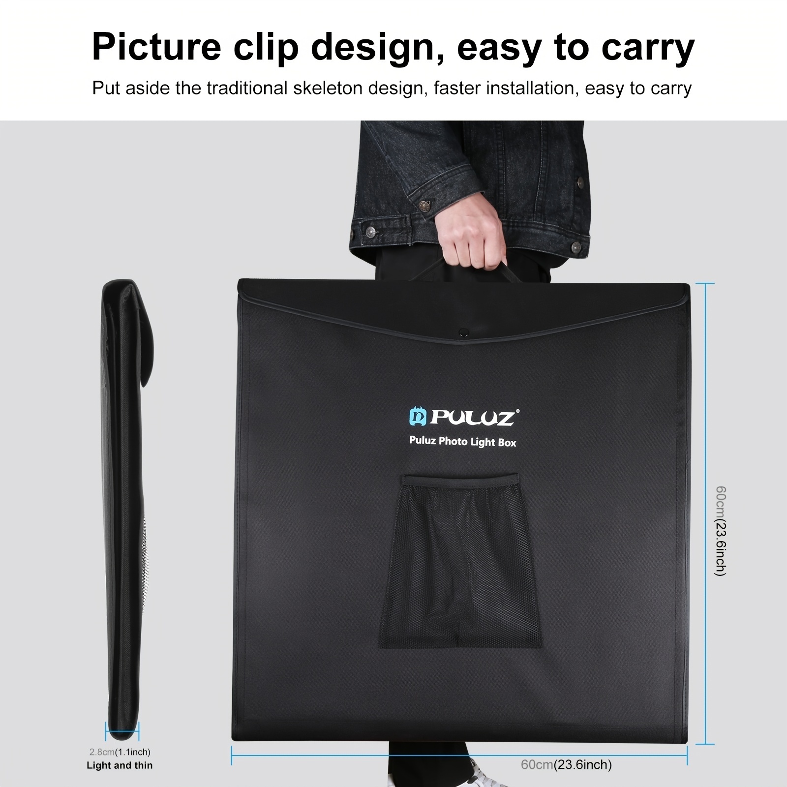 Puluz Photo Studio Light Box Quick Install Foldable Portable - Temu