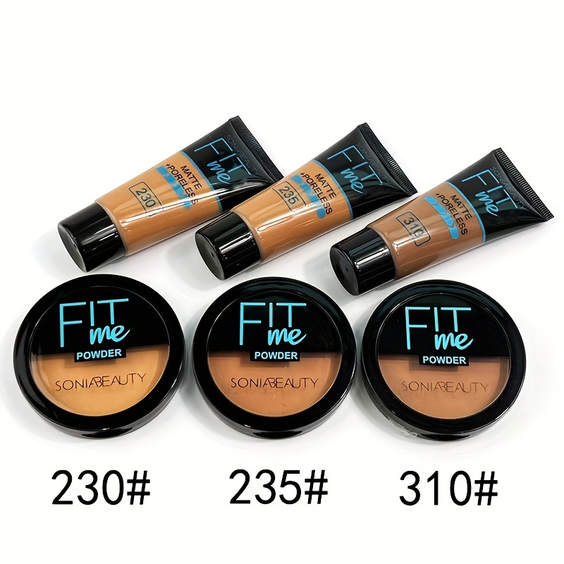 2 in 1 Liquid Foundation & Concealer Powder for Dark Skin