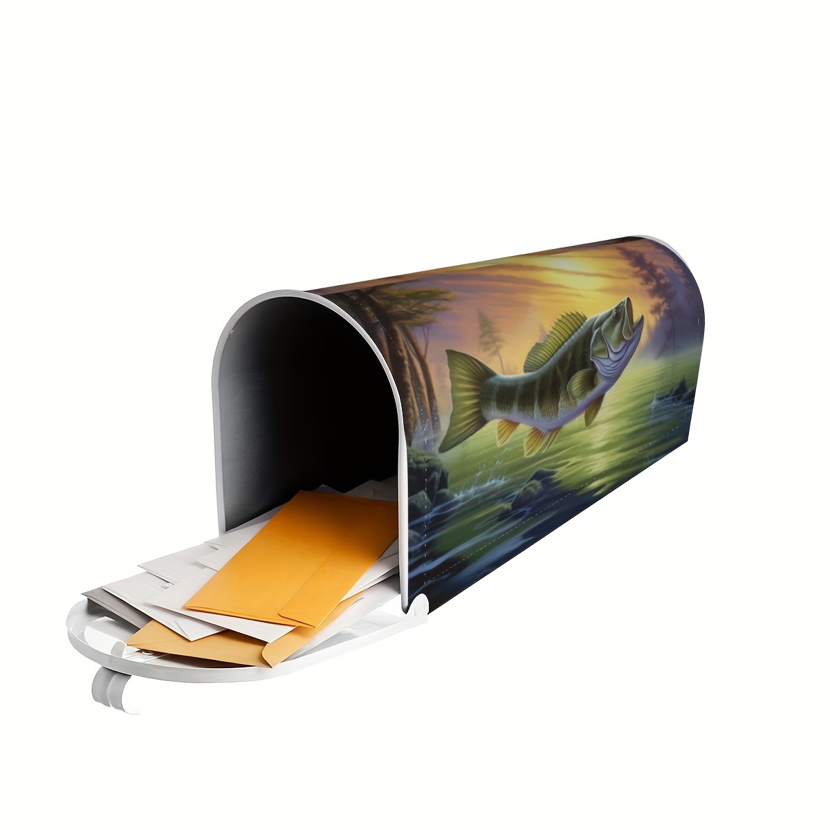 Bass Fish Mailbox Cover Mailbox Wraps, Waterproof Mailbox Covers