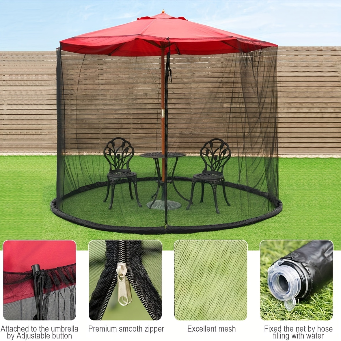 4 person patio dining set with umbrella Vicllax Round Patio Dining Table, 4 Person Metal Outdoor Dining Table   Selectfurniture