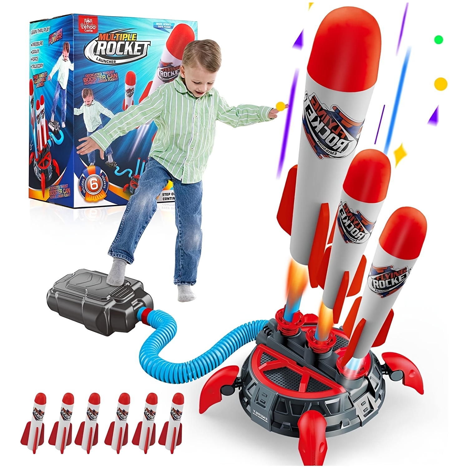 Dinosaur Toy Rocket Launcher Kids 4 Colorful Dinos Fun - Temu