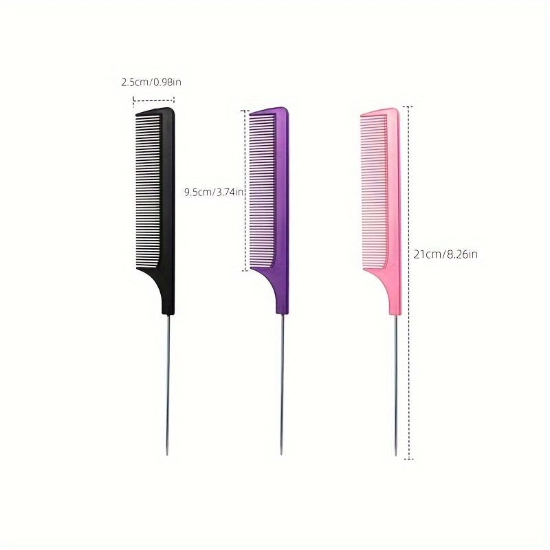1cps Professional Rat Tail Hair Comb Anti-static Hair Dye Brush Barber Salon Household Hair Styling Comb