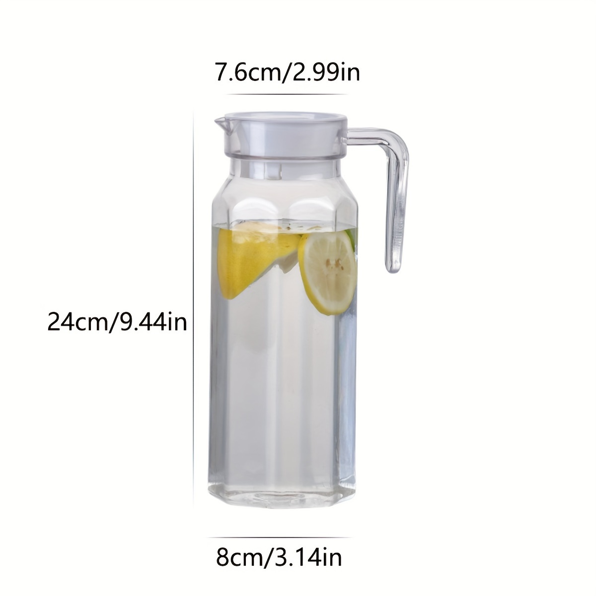 Acrylic Pitcher With Lid, Heavy Duty Heat Resistant Water Pitcher, Drink  Carafe, For Hot And Cold Beverges, Drinkware - Temu