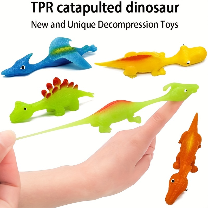 Slingshot Dinosaur Finger Toy Tpr Material Finger Dinosaur - Temu