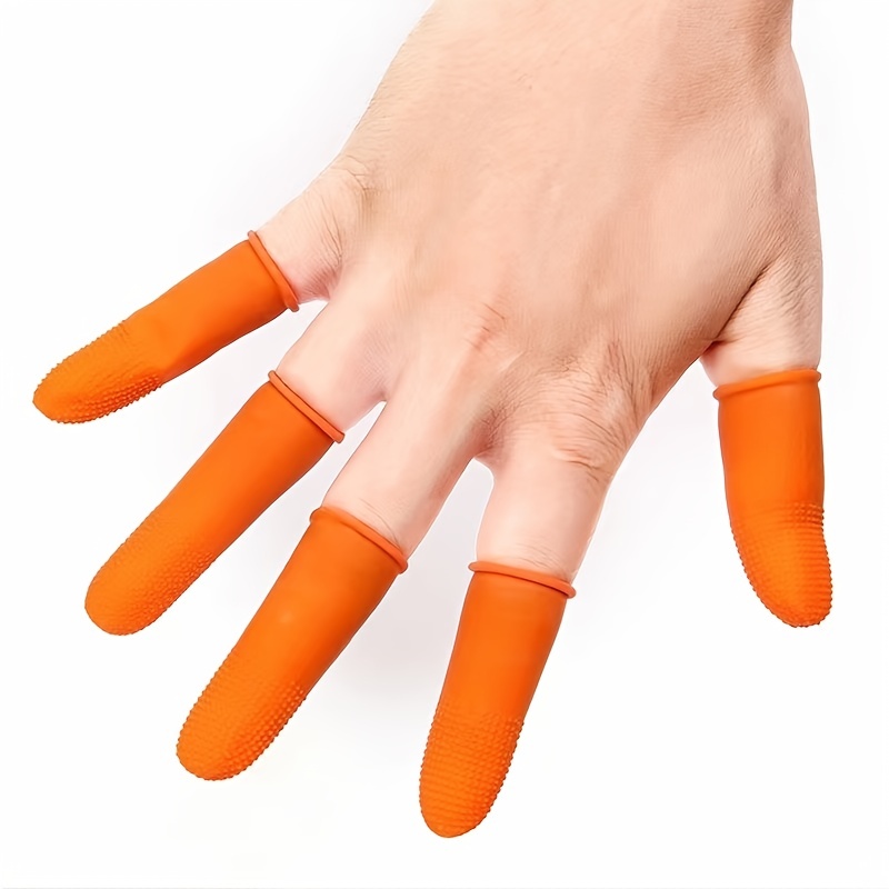 50pcs Reusable Anti-Static Finger Cots Set - Wear Resistant & Antiskid  Rubber Fingertips Protection Glove