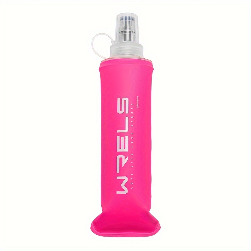 Collapsible Sports Water Bottle Featuring A Silicone Spout, Ideal For Outdoor Activities Like Cycling, Fitness, And Hiking