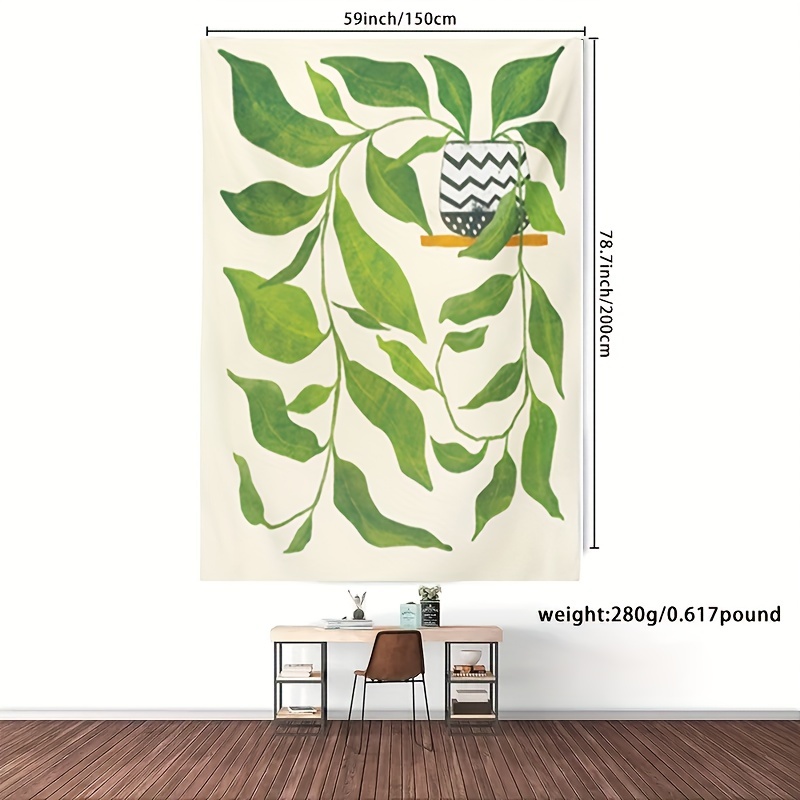 1pc Beautiful Colorful Plants And Flowers Retro Garland Print