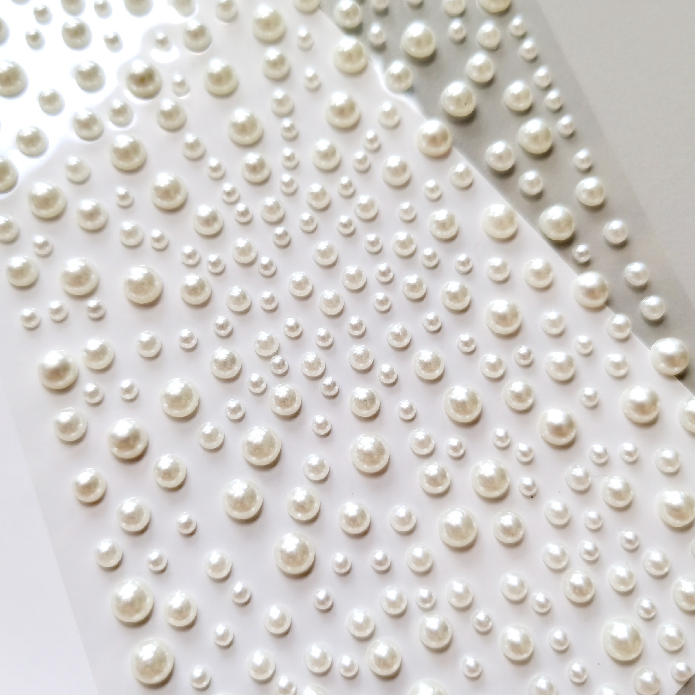 Pearls Stick on Flat Back 3mm and 6mm . Price is for 1 Sheet 