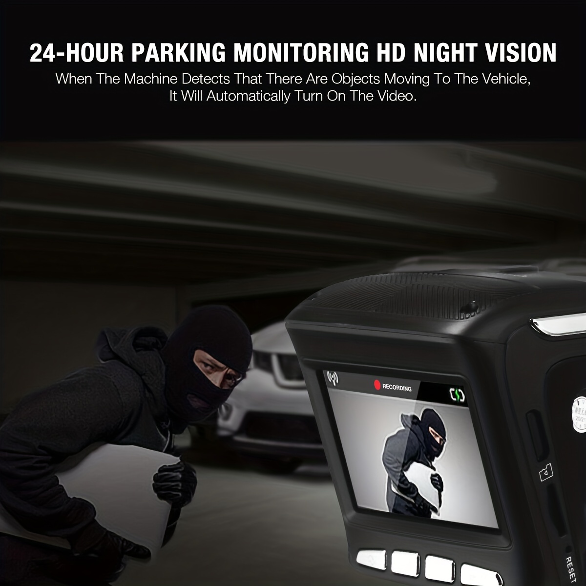 2 In1 Hd 1080p Car Dvr Detector Camera Video Recorder Dash Cam
