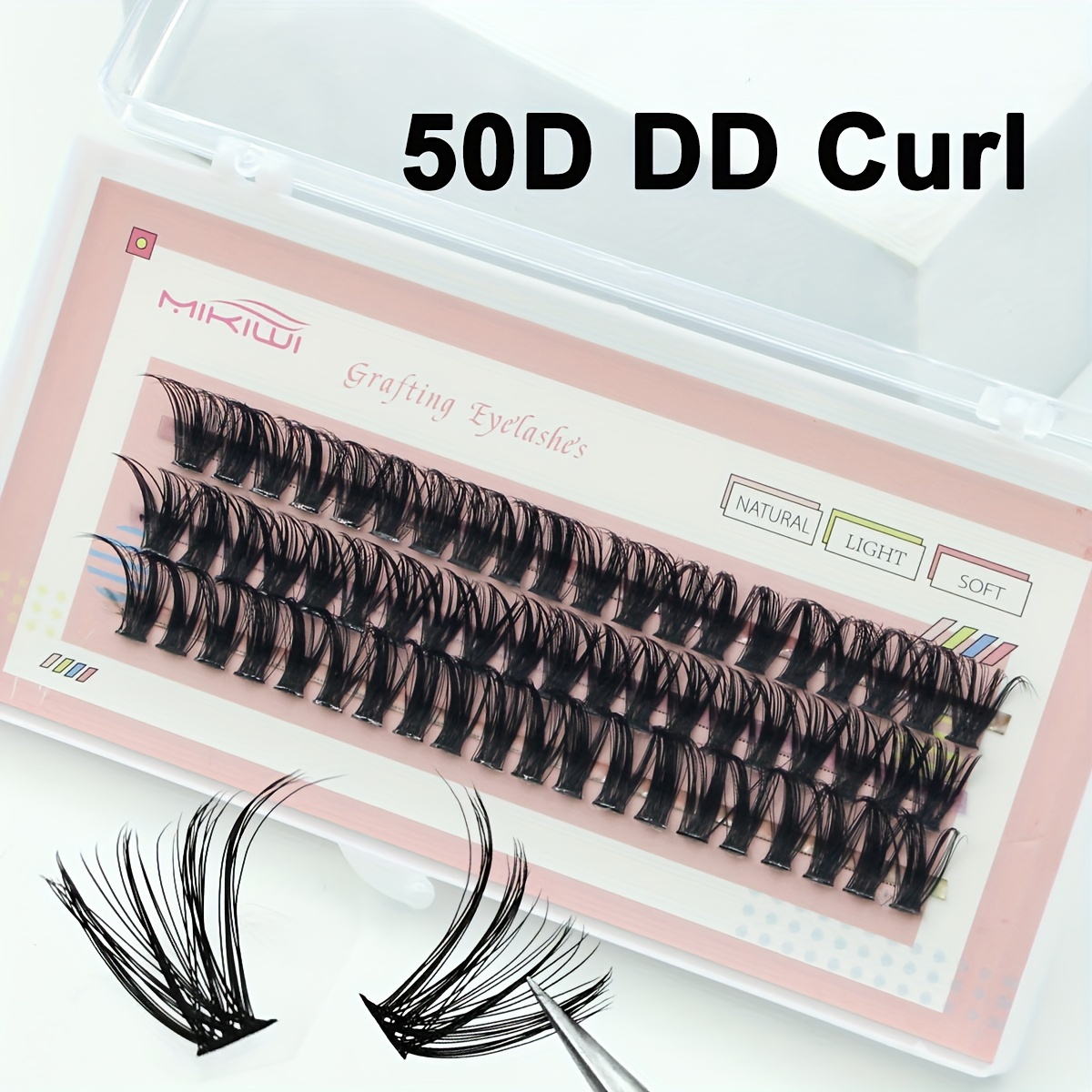 GAQQI Individual Lashes 30D+40D+50D Lash Clusters Mixed Length, DIY Eyelash  Extension C Curl, 300pcs Large Tray Eyelash Clusters, Wispy and Soft