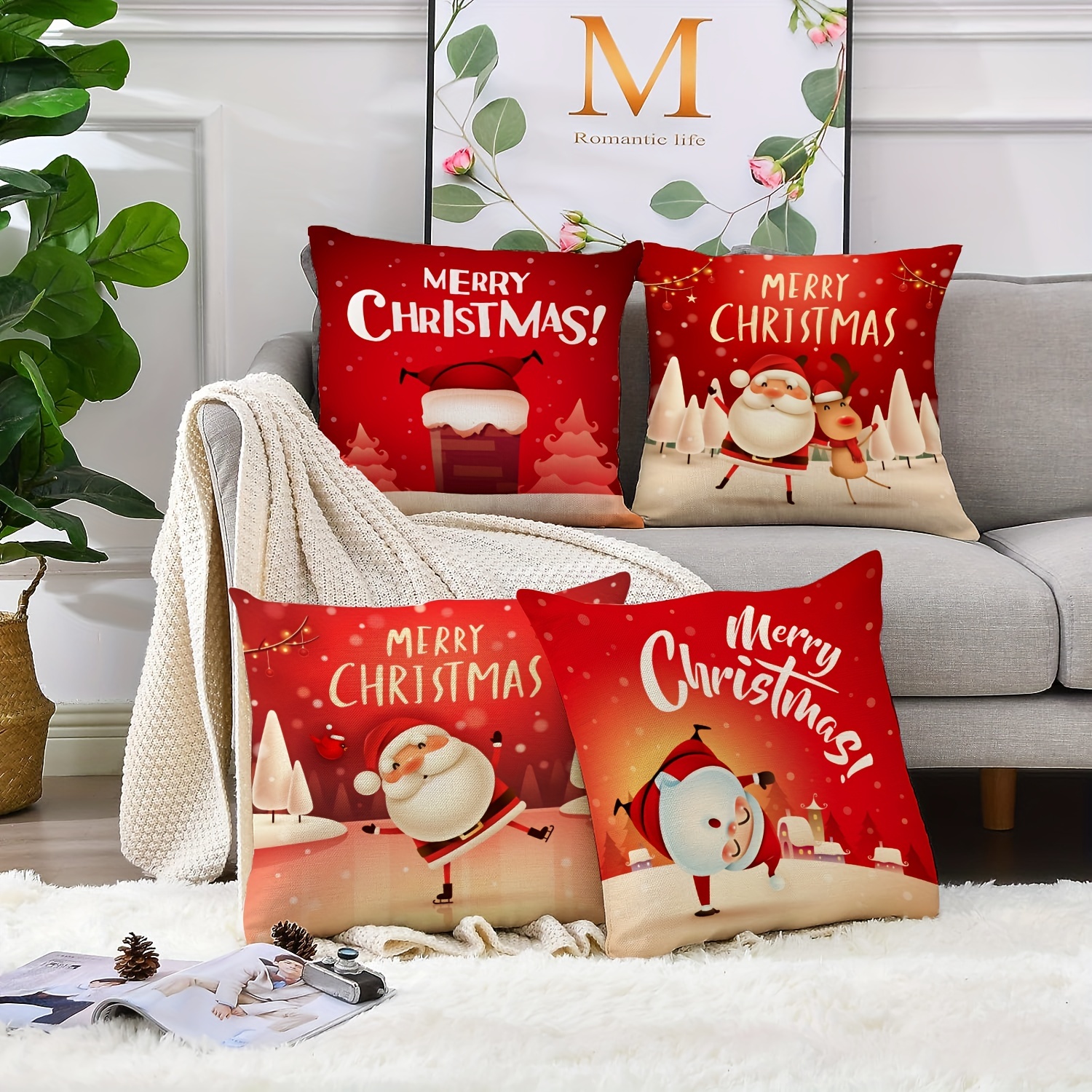 Christmas Pillowcases Christmas Decorations Christmas - Temu